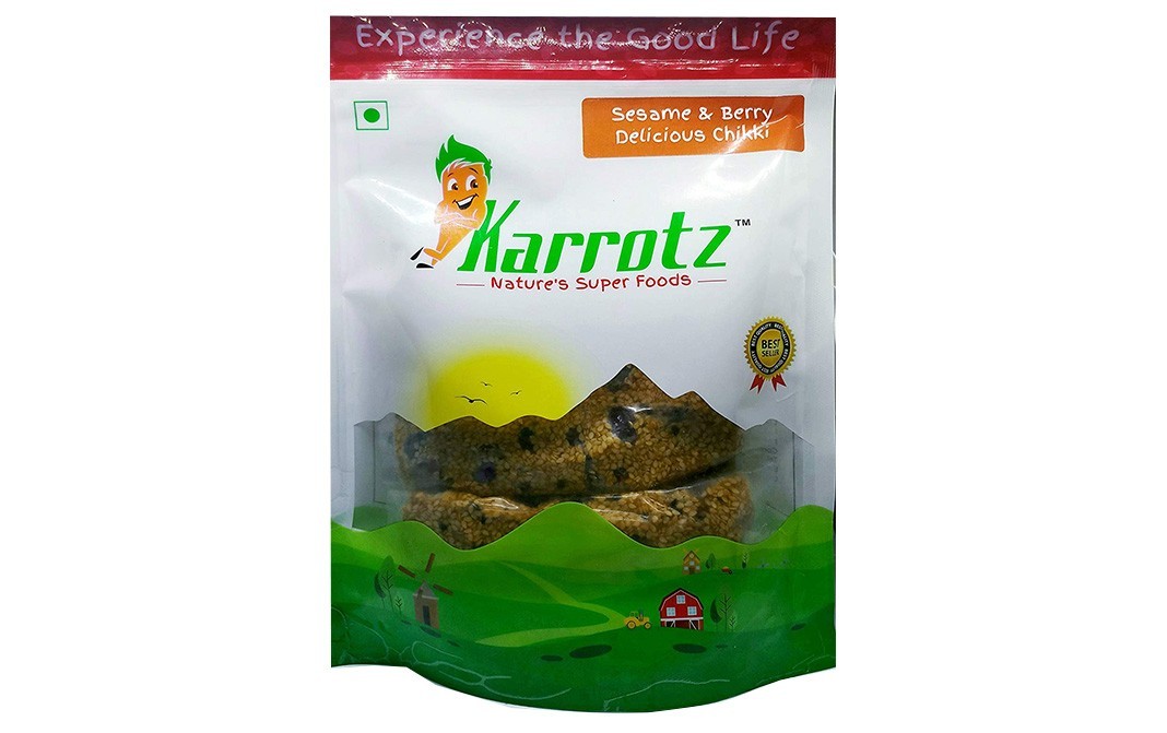 Karrotz Sesame & Berry Delicious Chikki   Pack  400 grams